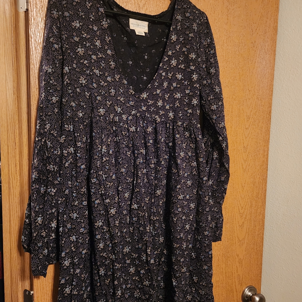 Denim & Supply Ralph Lauren Black Floral Dress